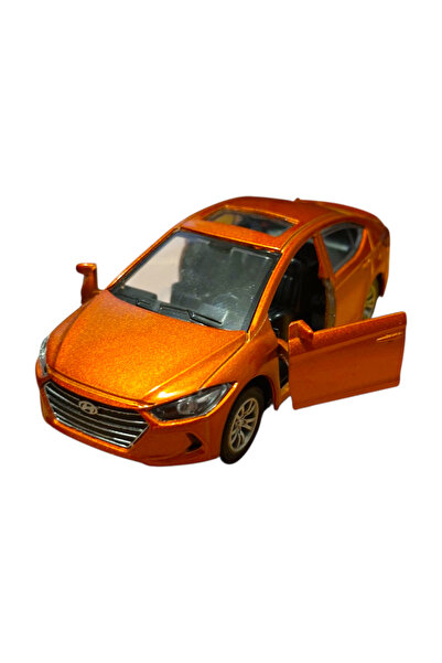 Vision XXI Hyundai Elantra Car, Metal Model, Diecast, 1:32, Spring Mechanism, 12 cm, Orange