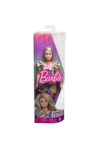 Barbie Fashionistas, 208, cu sindromul Down si rochie inflorata, 27 cm