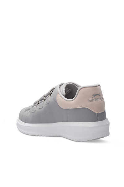 Slazenger Love I Girls' Velcro Gray / Pink Casual Sneakers