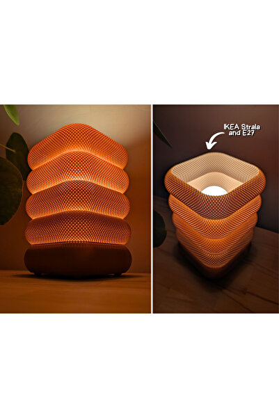 3D AYDINLATMA DEKOR ÖRGÜLÜ KUMANDALI AMPÜL ABAJÜR