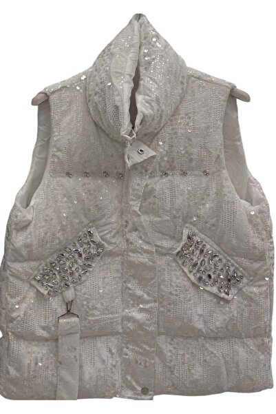 Rabiossa Payetli İthal Tasarım Taşlı Şişme Yelek