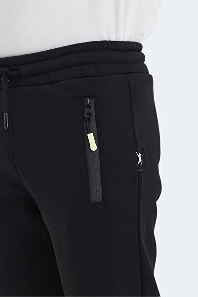 Slazenger Lamis Unisex Children's Black Sweatpants with Zipper Pockets