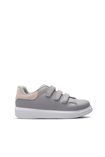 Slazenger Love I Girls' Velcro Gray / Pink Casual Sneakers