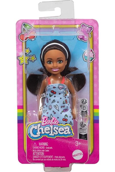 Barbie Chelsea With Blue Dress Headband, satin hair, lHMX97