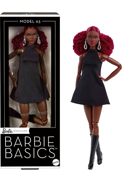 Barbie Păpușă Mattel Basics Model 3 de colecție cu bucle roșii, JBH75