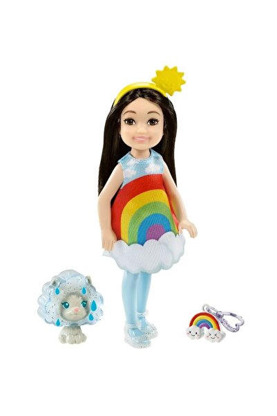 Barbie Papusa Chelsea Club, printesa Rainbow Dress Up Costume si accesorii, 3...