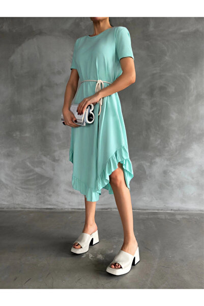 ZENGEZUR MALL Drnds Belted Dress Blue (205546) (Size: Standard)