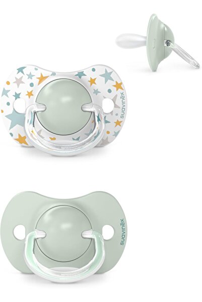 Suavinex لهايات من عمر 6 إلى 18 شهرًا، عبوة من قطعتين، سيليكون فسيولوجي SX Pr...