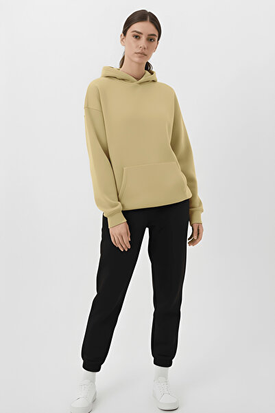 uyguntarz Φούτερ Unisex με μαλακή υφή 3 νημάτων Cream O oversized