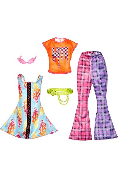Barbie Barbie set, clothes and accessories, two outfits, belt and sunglasses for the doll, HJT34