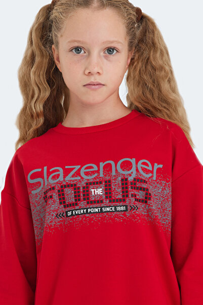 Slazenger Last Unisex Children's Red Sweatshirt