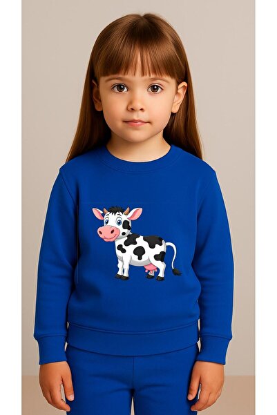 playwear Set pentru copii Hanorac cu imprimeu Vaca cu lapte pentru fete și bă...