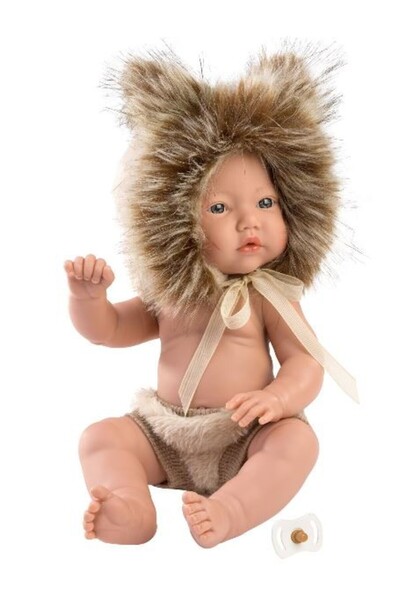 Llorens Papusa - Micutul Lion, cu caciulita leu, 30 cm