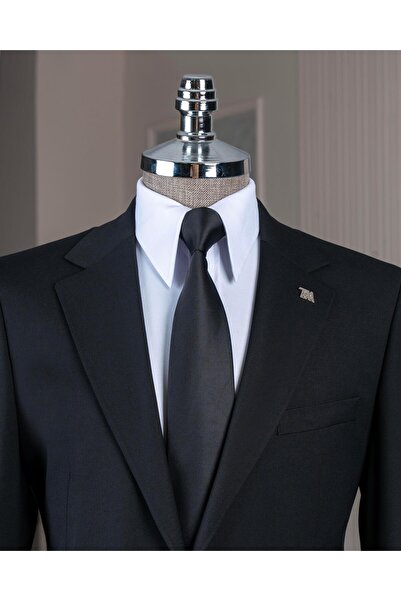 TerziAdemAltun Italian Style S Slim Fit 4 Drop Jacket Pants Suit Black T14773