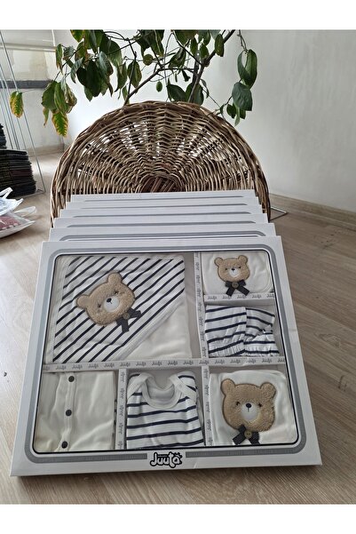 Juuta طقم ملابس داخلية فاخرة مكونة من 10 قطع مطرزة على شكل دب - 100% قطن للمو...