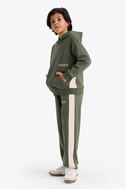 DeFacto Boy's Cargo Fit Elastic Waist Printed Sweatpants G5567A825Cw