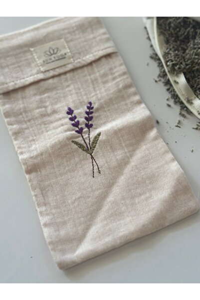 SUNYOGA Lavender Meditation Eye Pillow – Large Size (for Savasana & Sleep) Embroidered Powder Color