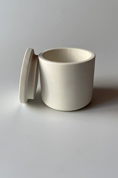sin istanbul Concrete Tea Box White with Lid