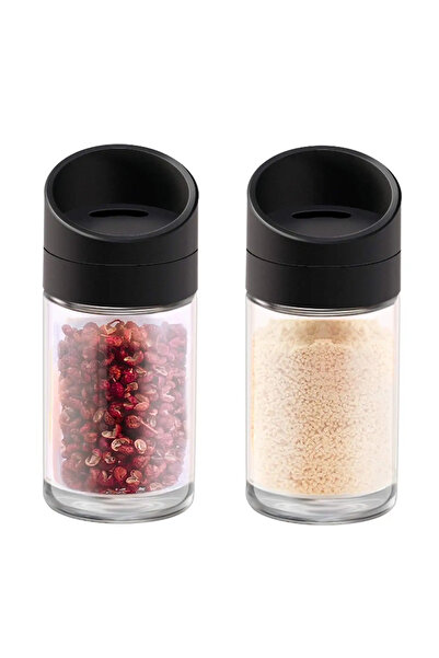 spices 6-piece Spice Organizer, Rotating Stand, Black