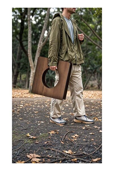 Green Lion Fold Grill Mate Camping BBQ Table - Wood