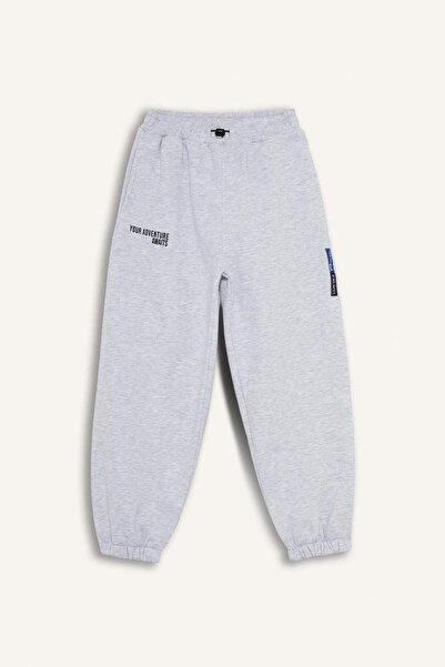 DeFacto Boy's Oversized Wide Fit Elastic Waist Printed Sweatpants G5635A825Cw