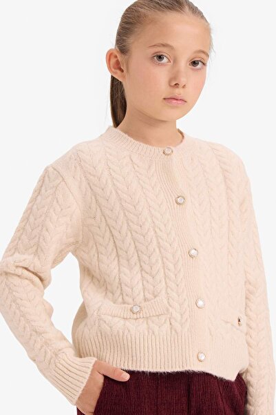 DeFacto Girl's Buttoned Cardigan G6159A825Wn