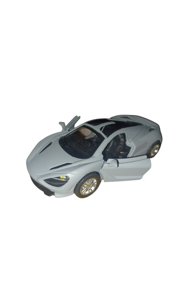Vision XXI McLaren 720S Car, Metal Model, Diecast, Spring Mechanism, 12 cm, Gray