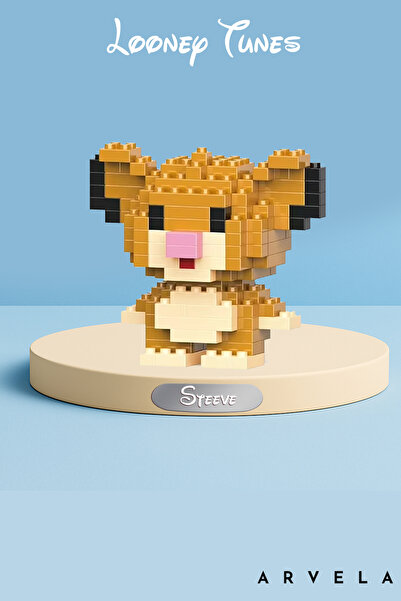 Arvela Looney Tunes Mini Blok Seti – Mikro Yapı Oyuncak Stil Kahverengi Sevim...