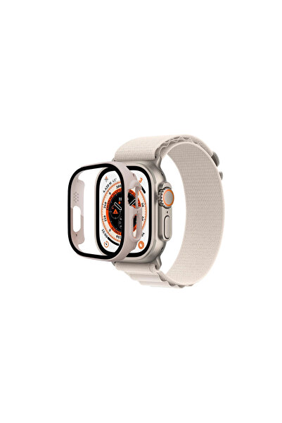 Marsilyan Watch Ultra 49mm Desert Glass Case Screen Protector - Metallic Gold