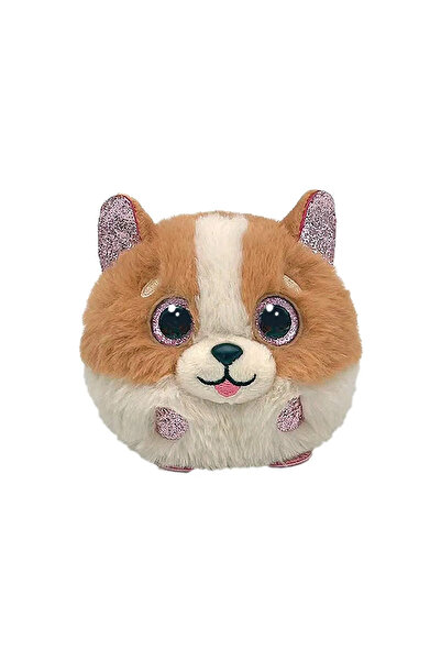 TY PLUS 8CM BEANIE BALLS TANNER THE DOG WHITE BROWN