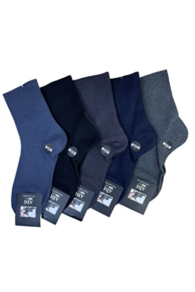 Dacali Set of 5 pairs of men's seamless cotton socks with wide, comfortable cuffs, size 40-44