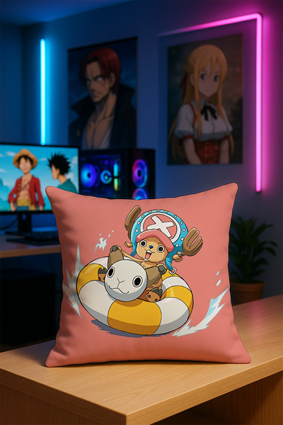 Charmbi غطاء وسادة من قماش ناعم مطبوع رقميًا على الوجهين مقاس 43x43 من One Pi...