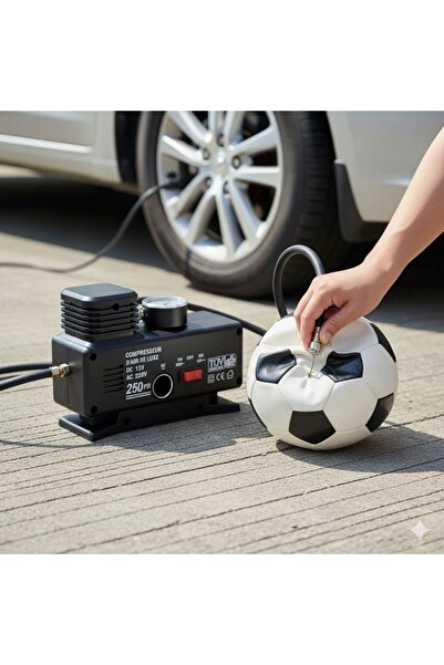 Twin Store Buffer ®   250 Psi Powerful Portable Air Compressor–Handheld for Inflating Car, Motorcycle, Bicycle and Ball