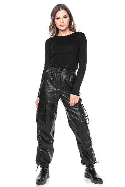 Jolenttine Pulover moale cu amestec de cașmir și lână, Negru