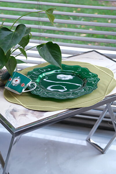 Leoinart دوبلو جرين - طقم مائدة أمريكي باللون البيج