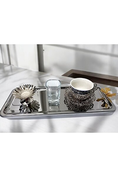 E orient Coffee Presentation Set – Coffee Cup, Water Glass, Turkish Delight Bowl and Tray - Damat Coffee Set