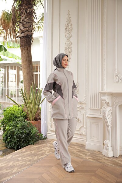 Wovi Women's Hijab Tracksuit Set Bottom Top Set