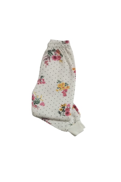 Arya Nisa Kids Girls' Flower Printed Sh Fleece-Lined 100% Cotton Pajama Set