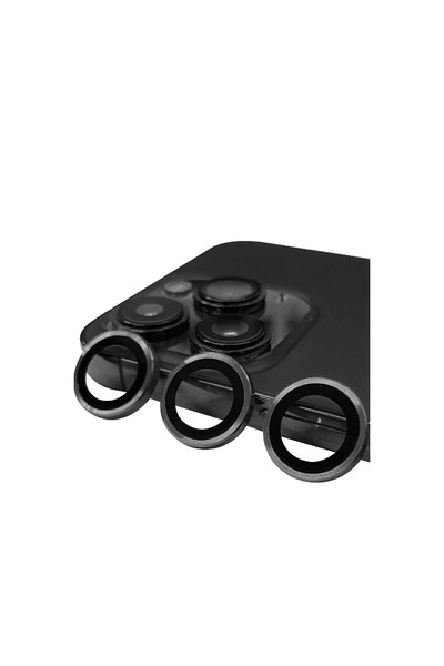 Marsilyan iPhone 15 Pro Max Raze Metal Camera Lens - Titanium Gray