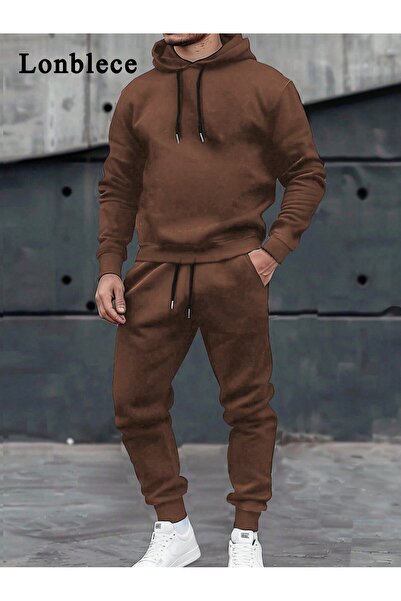 rocassi Set trening pentru bărbați cu glugă supradimensionat