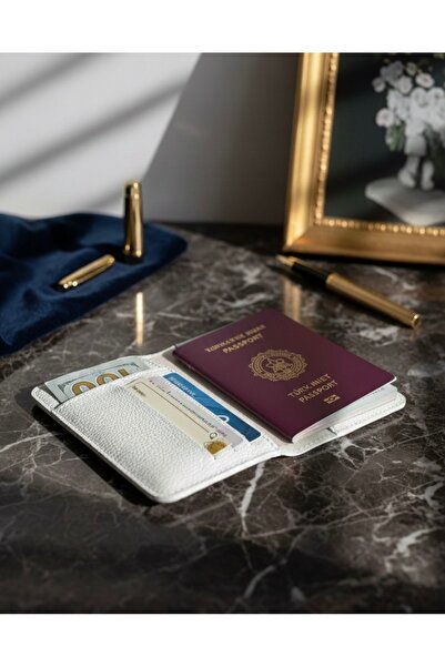 Gempo Vegan Leather Credit Card Holder Passport Case with Money Compartment Passport Holder