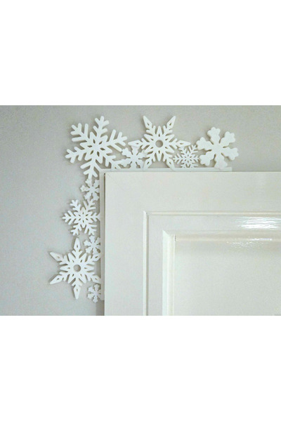 lysiaaccessory Kar Tanesi Kapı Köşe Süsü – Yılbaşı Temalı Dekoratif Köşe Aksesuarı