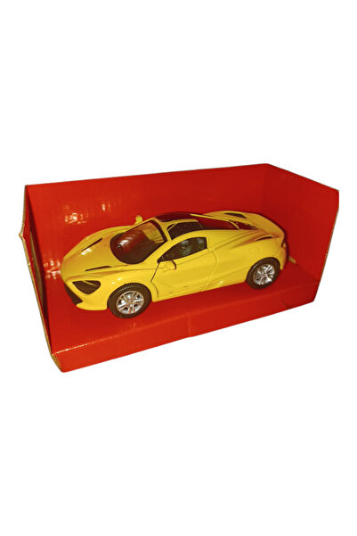 Vision XXI McLaren 720S Car, Metal Model, Diecast, Spring Mechanism, 12 cm, Yellow