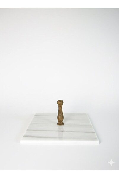 MERALP Natural Marble Serving Tray, Cake Stand with Wooden Legs, Marble Serving Tray, Marble Cheese Plate Large Size25 cm