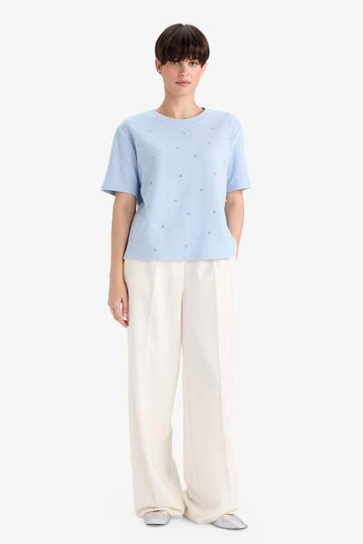 DeFacto Regular Fit Crew Neck Short Sleeve T-Shirt D8719Ax25Wn