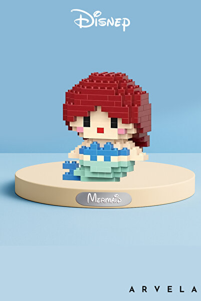 Arvela Disney Denizkızı Mini Blok Seti – Mikro Yapı Oyuncak Stil Mermaid Karakter Figür Oyuncak