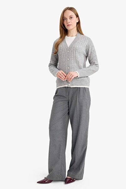 DeFacto Regular Fit V-Neck Buttoned Cardigan E9148Ax25Wn