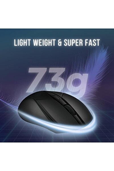 Rapoo V300SE Wireless Gaming Mouse, PixArt 3311, 12000 DPI, 1000Hz, 73g, Black