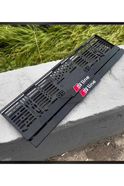 pleksist Audı S Line Logo premium mat siyahlı pleksi plaka kabartma harf