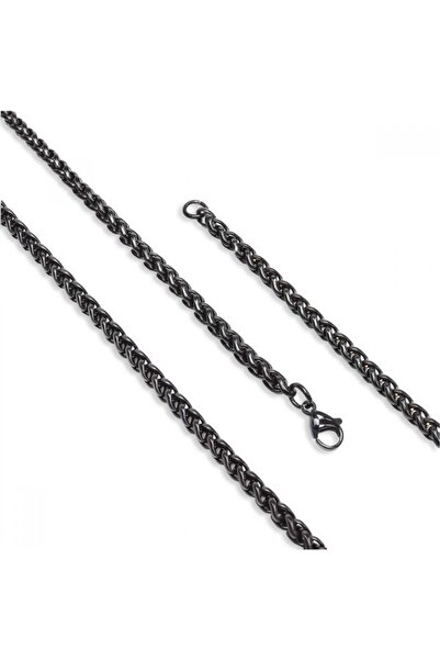 AKSESUARIM Men's Steel Chain Necklace 4mm